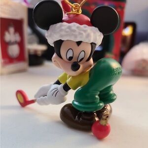 Enesco Disney Christmas Ornament Mickey Mouse Golfing Treasures Golf Vintage NIB